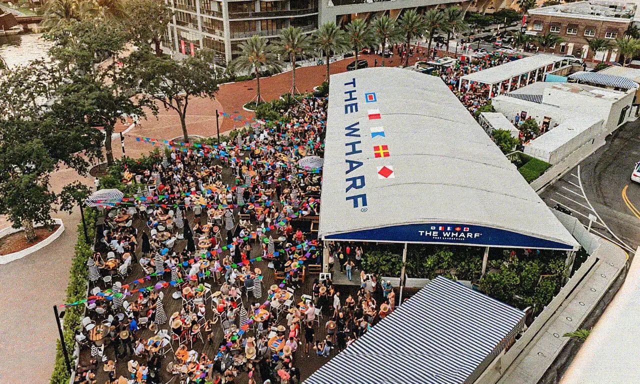 Live music and crowd energy at The Wharf Fort Lauderdale