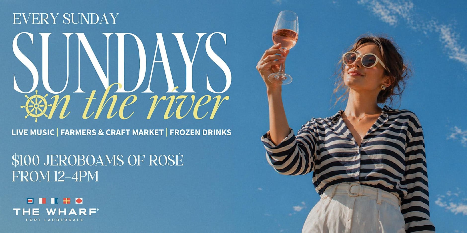 Sundays on the River Artisanal Market event flyer
