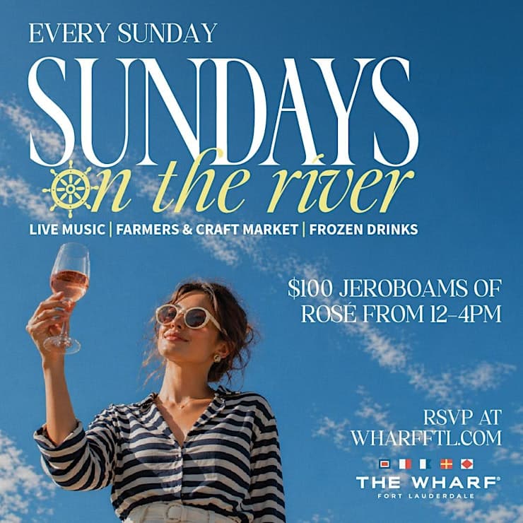 Sundays on the River Artisanal Market event flyer
