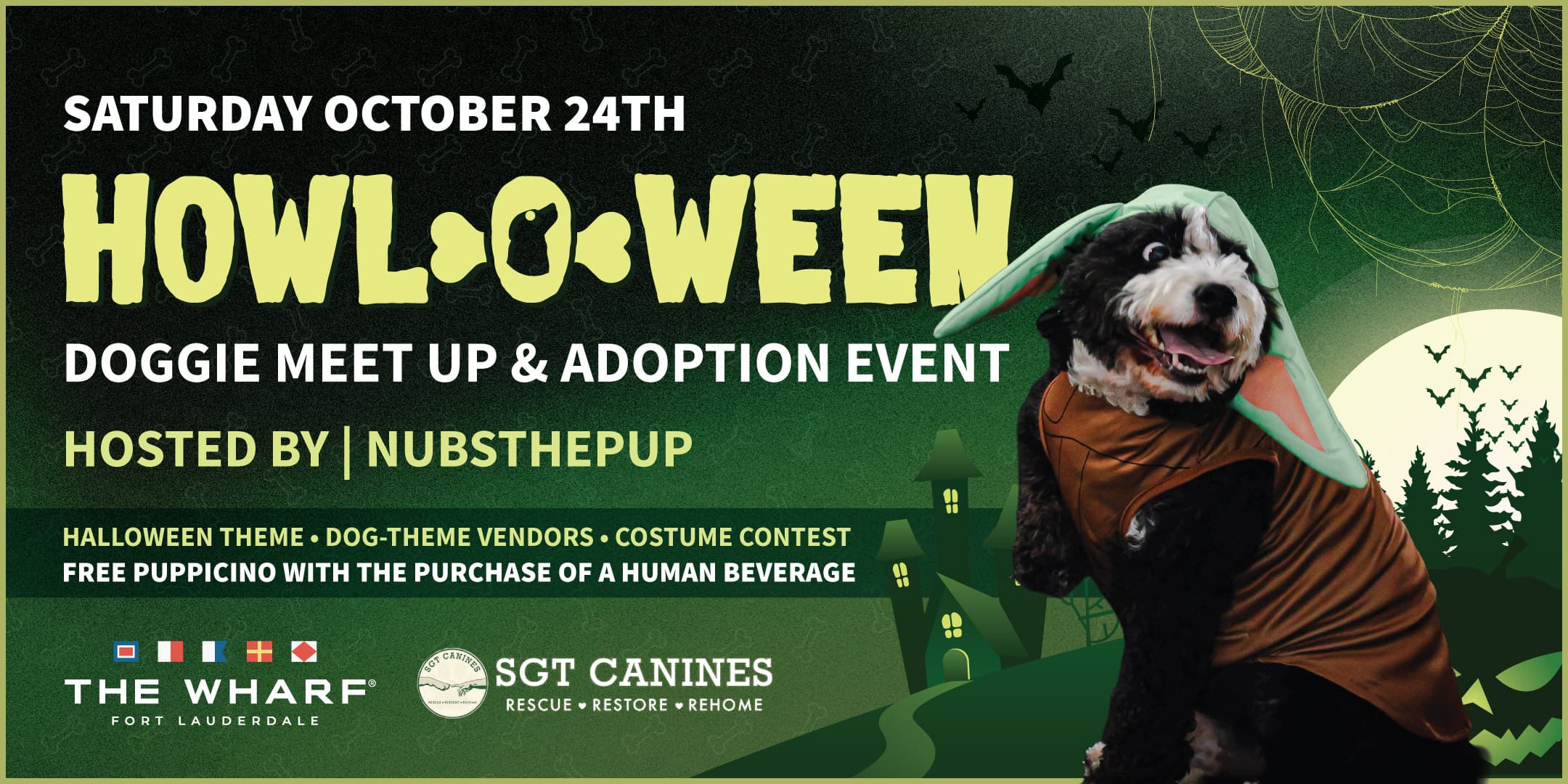 Howl-O-Ween Pawty event flyer