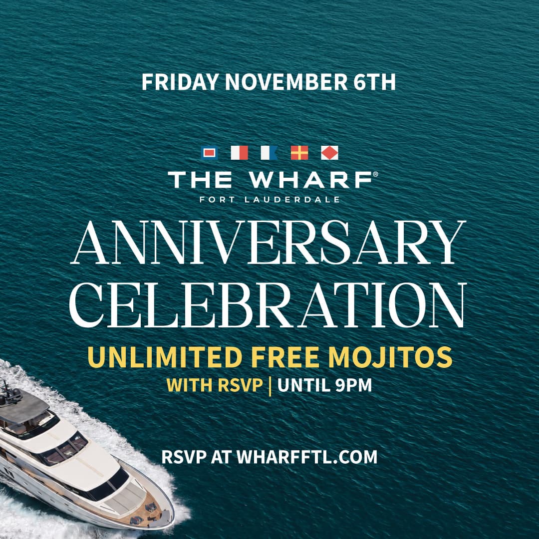 Wharf 7th Year Anniversary Friday event flyer