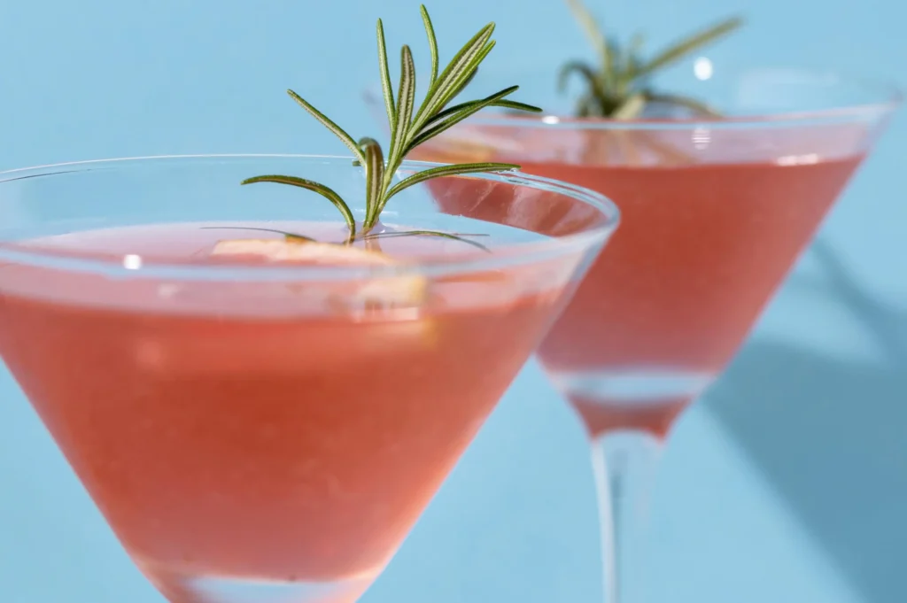 Delicious grapefruit cocktail ready be served